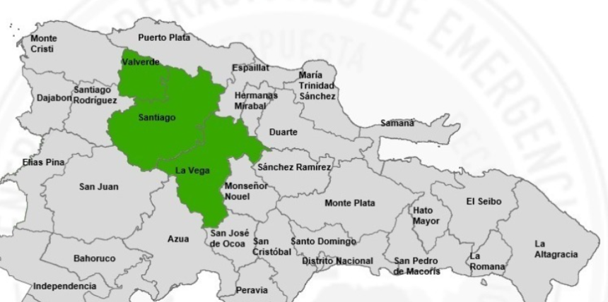COE coloca tres provincias en alerta verde por lluvias este martes