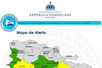 COE amplía alerta amarilla a 12 demarcaciones por lluvias y tormentas eléctricas
